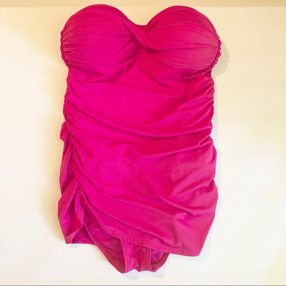 Tommy Bahama hot pink swim suit dress one piece